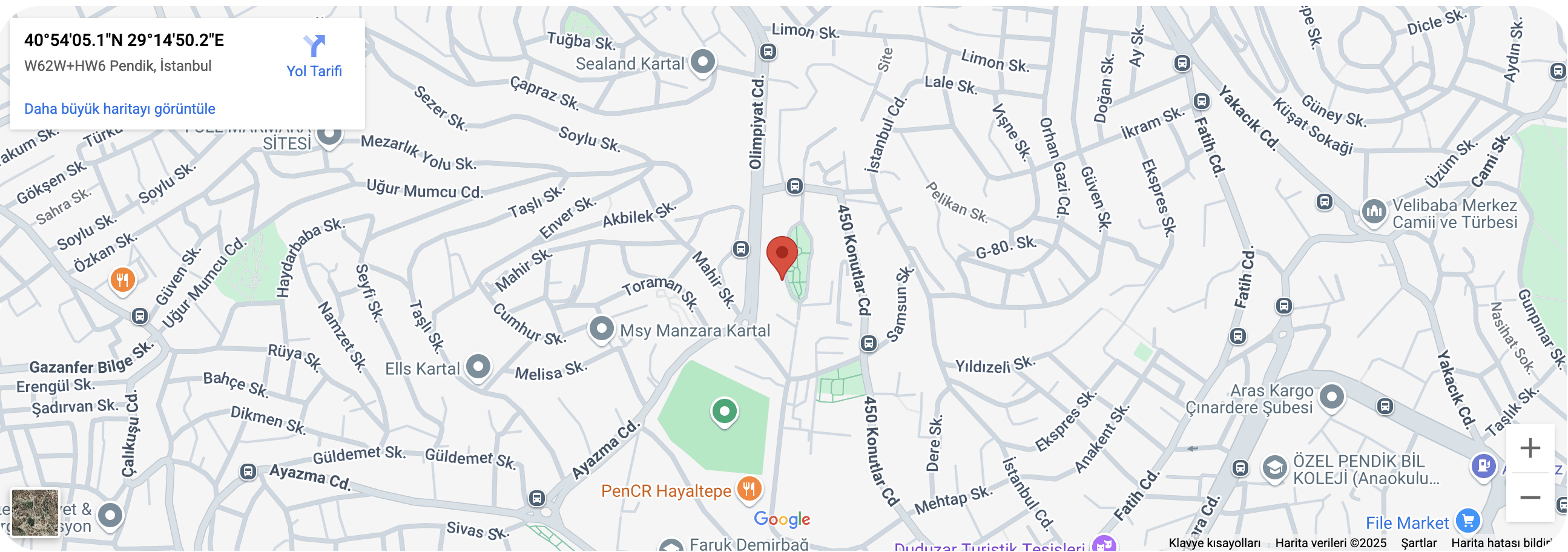 Cevizli Mah. Tugay Yolu Cad. Ofisim İstanbul Sitesi A Blok No:20A/41 Maltepe/İSTANBUL